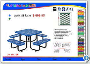 A 358 SQUARE TABLE